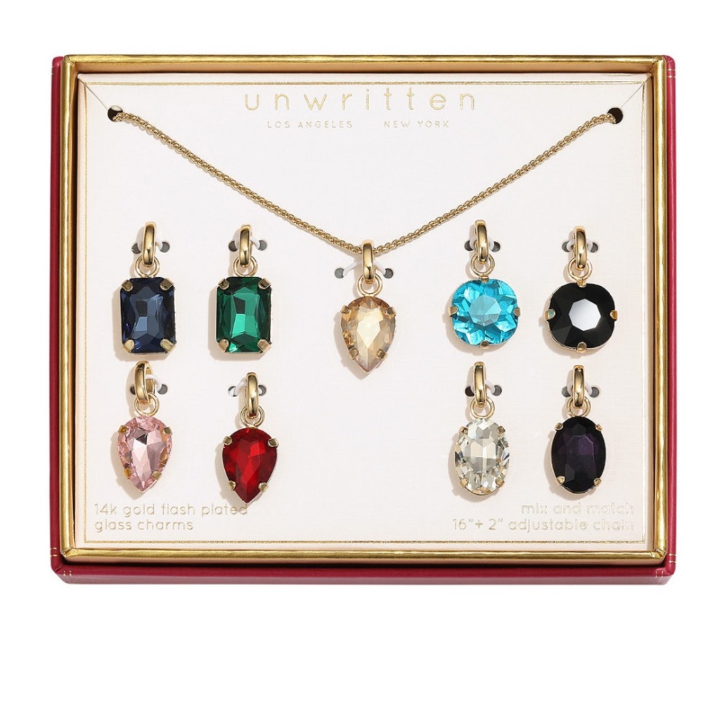Unwritten 14k Mix and Match Flash Plated Glass Pendent Charms NWT